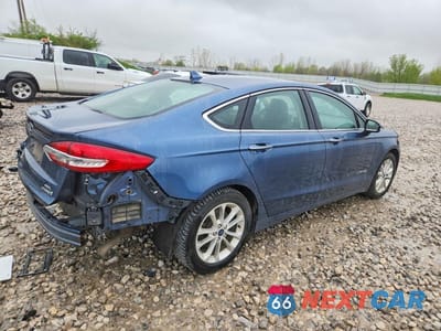 Trzecie zdjęcie samochodu z tyłu: 2019 FORD FUSION SEL VIN:3FA6P0MU5KR147684 - miniatura