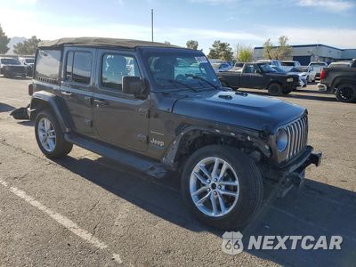 Czwarte zdjęcie samochodu z boku: 2021 JEEP WRANGLER UNLIMITED SAHARA 4XE VIN:1C4JJXP65MW749934 - miniatura