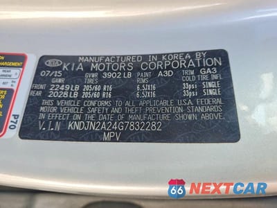 Zdjęcie 12 z 12 samochodu: 2016 KIA SOUL BASE VIN:KNDJN2A24G7832282 - miniatura