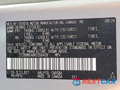 Zdjęcie 14 z 14 samochodu: 2024 LEXUS RX 350H PREMIUM+ VIN:2T2BBMCA8RC056409 - miniatura