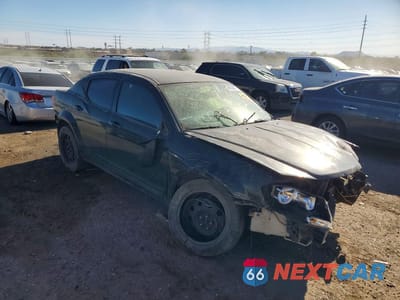 Czwarte zdjęcie samochodu z boku: 2012 DODGE AVENGER SE VIN:1C3CDZAB9CN260169 - miniatura