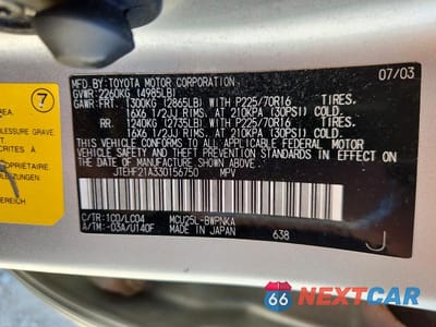 Zdjęcie 14 z 14 samochodu: 2003 TOYOTA HIGHLANDER LIMITED VIN:JTEHF21A330156750 - miniatura
