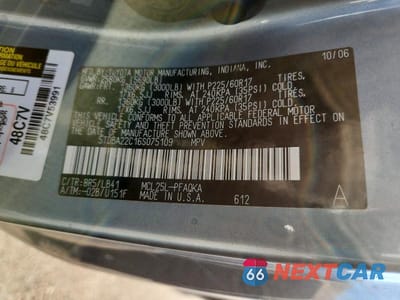 Zdjęcie 13 z 13 samochodu: 2006 TOYOTA SIENNA XLE LIMITED 7 PASSENGER VIN:5TDBA22C16S075109 - miniatura
