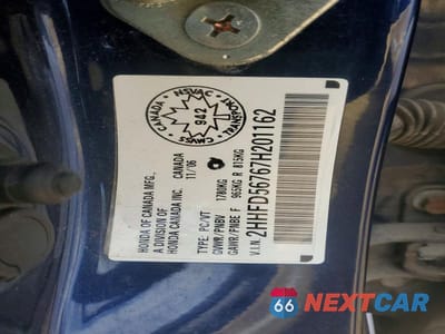 Zdjęcie 13 z 13 samochodu: 2007 ACURA CSX PREMIUM NAVIGATION VIN:2HHFD56767H201162 - miniatura