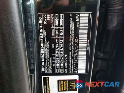 Zdjęcie 14 z 14 samochodu: 2022 MERCEDES-BENZ GLS 450 4MATIC VIN:4JGFF5KE7NA754007 - miniatura