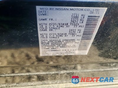 Zdjęcie 13 z 13 samochodu: 2015 INFINITI QX60 BASE VIN:5N1AL0MM0FC544316 - miniatura