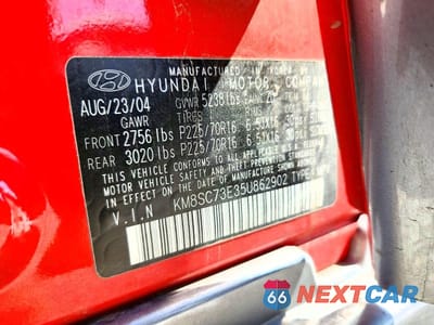 Zdjęcie 13 z 13 samochodu: 2005 HYUNDAI SANTA FE GLS VIN:KM8SC73E35U862902 - miniatura