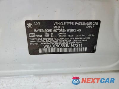 Zdjęcie 12 z 12 samochodu: 2018 BMW 320 XI VIN:WBA8E5G58JNU47311 - miniatura
