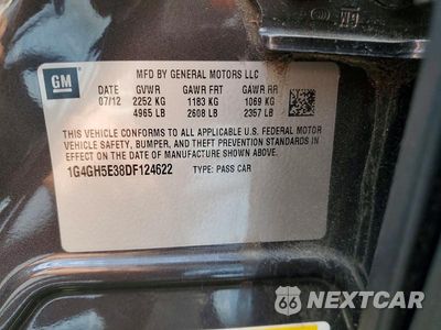 Zdjęcie 12 z 12 samochodu: 2013 BUICK LACROSSE PREMIUM VIN:1G4GH5E38DF124622 - miniatura