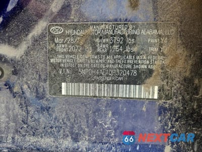 Zdjęcie 12 z 12 samochodu: 2013 HYUNDAI ELANTRA GLS VIN:5NPDH4AE1DH320478 - miniatura