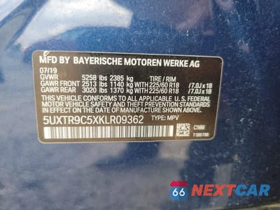 Zdjęcie 10 z 14 samochodu: 2019 BMW X3 XDRIVE30I VIN:5UXTR9C5XKLR09362 - miniatura