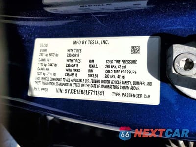 Zdjęcie 12 z 12 samochodu: 2020 TESLA MODEL 3 VIN:5YJ3E1EB8LF711241 - miniatura