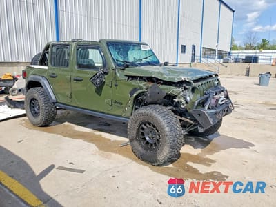Czwarte zdjęcie samochodu z boku: 2021 JEEP WRANGLER UNLIMITED SPORT VIN:1C4HJXDG1MW783381 - miniatura