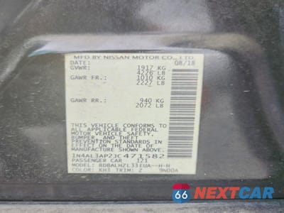 Zdjęcie 12 z 12 samochodu: 2018 NISSAN ALTIMA 2.5 S VIN:1N4AL3AP2JC471582 - miniatura