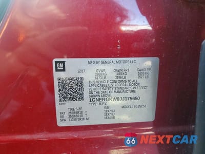 Zdjęcie 13 z 13 samochodu: 2018 CHEVROLET TRAVERSE LT VIN:1GNERGKW0JJ175650 - miniatura