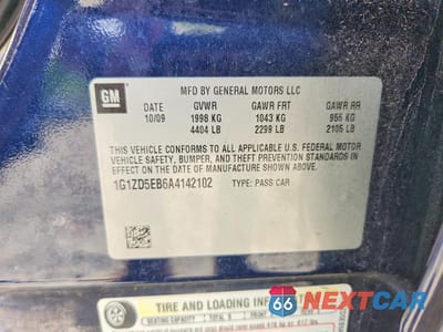 Zdjęcie 12 z 12 samochodu: 2010 CHEVROLET MALIBU 2LT VIN:1G1ZD5EB6A4142102 - miniatura