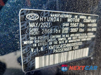 Zdjęcie 13 z 13 samochodu: 2021 GENESIS G80 3.5T VIN:KMTGC4SD4MU085003 - miniatura