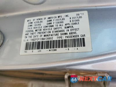 Zdjęcie 13 z 13 samochodu: 2011 HONDA ACCORD LX VIN:1HGCP2F33BA136952 - miniatura