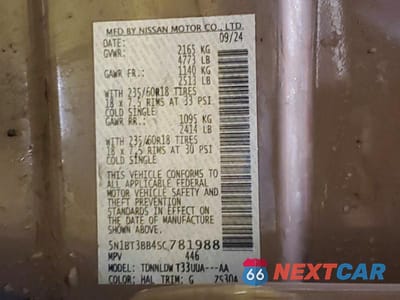 Zdjęcie 14 z 14 samochodu: 2025 NISSAN ROGUE SV VIN:5N1BT3BB4SC781988 - miniatura
