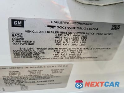 Zdjęcie 12 z 12 samochodu: 2020 CHEVROLET SILVERADO C1500 LT VIN:3GCPWCED9LG446724 - miniatura