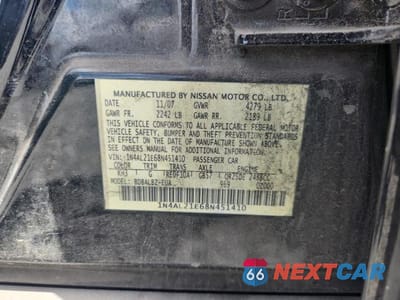 Zdjęcie 12 z 12 samochodu: 2008 NISSAN ALTIMA 2.5 VIN:1N4AL21E68N451410 - miniatura