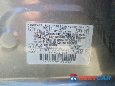 Zdjęcie 12 z 12 samochodu: 2017 NISSAN VERSA 1.6 S PLUS VIN:3N1CN7AP0HL851218 - miniatura