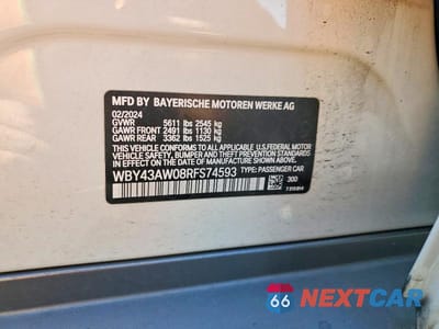 Zdjęcie 12 z 12 samochodu: 2024 BMW I4 EDRIVE 35 VIN:WBY43AW08RFS74593 - miniatura