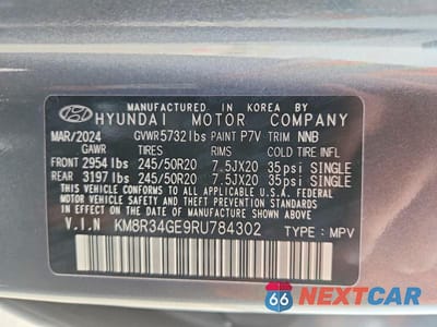 Zdjęcie 13 z 13 samochodu: 2024 HYUNDAI PALISADE VIN:KM8R34GE9RU784302 - miniatura