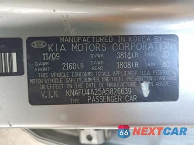 Zdjęcie 12 z 12 samochodu: 2010 KIA FORTE EX VIN:KNAFU4A25A5826639 - miniatura