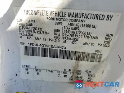 Zdjęcie 13 z 13 samochodu: 2014 FORD F450 SUPER DUTY BUCKET TRUCK VIN:1FDUF4GT9EEA94473 - miniatura