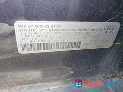 Zdjęcie 12 z 12 samochodu: 2006 AUDI A6 VIN:WAUDH74F57N110991 - miniatura