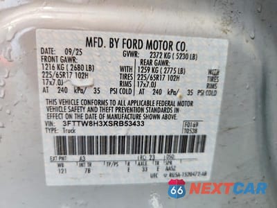 Zdjęcie 12 z 12 samochodu: 2025 FORD MAVERICK XLT VIN:3FTTW8H3XSRB53433 - miniatura
