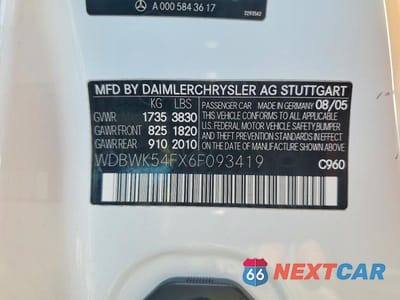 Zdjęcie 12 z 12 samochodu: 2006 MERCEDES-BENZ SLK 280 VIN:WDBWK54FX6F093419 - miniatura