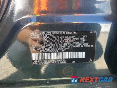Zdjęcie 14 z 14 samochodu: 2012 TOYOTA RAV4 BASE VIN:2T3BF4DV9CW207975 - miniatura