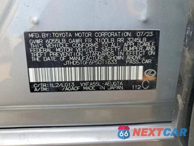 Zdjęcie 12 z 12 samochodu: 2023 LEXUS LS 500 BASE VIN:JTHD51GF6P5011633 - miniatura