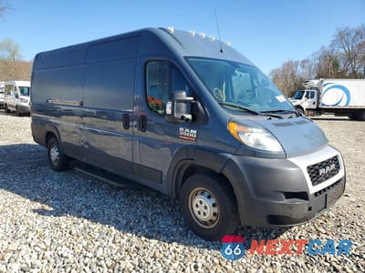 Czwarte zdjęcie samochodu z boku: 2020 RAM PROMASTER 3500 CARGO - R & D - CLN TITLE - PRI FLEET VIN:3C6URVJG9LE136226 - miniatura