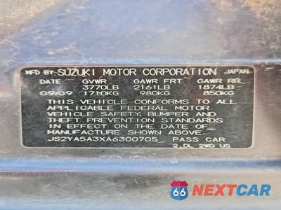 Zdjęcie 12 z 12 samochodu: 2010 SUZUKI SX4 VIN:JS2YA5A3XA6300705 - miniatura