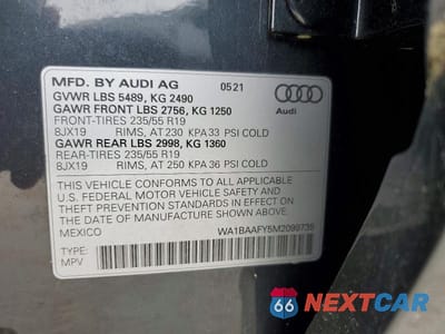 Zdjęcie 13 z 13 samochodu: 2021 AUDI Q5 PREMIUM PLUS VIN:WA1BAAFY5M2099735 - miniatura