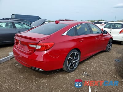 Trzecie zdjęcie samochodu z tyłu: 2019 HONDA ACCORD SPORT VIN:1HGCV1F34KA052574 - miniatura