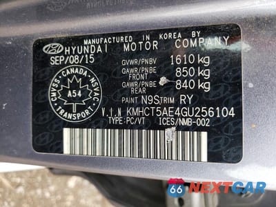 Zdjęcie 13 z 13 samochodu: 2016 HYUNDAI ACCENT SE VIN:KMHCT5AE4GU256104 - miniatura