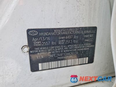 Zdjęcie 12 z 12 samochodu: 2016 HYUNDAI SONATA SE VIN:5NPE24AF1GH426139 - miniatura