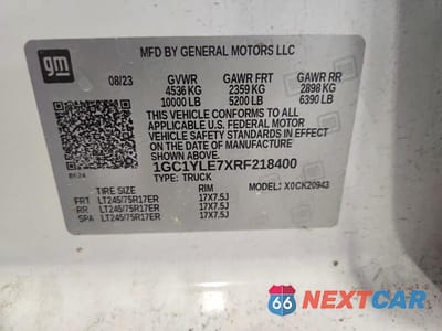 Zdjęcie 12 z 12 samochodu: 2024 CHEVROLET SILVERADO K2500 HEAVY DUTY VIN:1GC1YLE7XRF218400 - miniatura