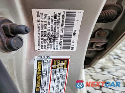 Zdjęcie 12 z 12 samochodu: 2006 HONDA CIVIC LX VIN:1HGFA16566L113315 - miniatura