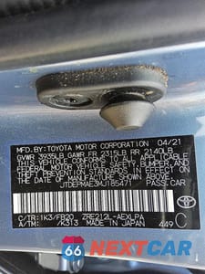 Zdjęcie 12 z 12 samochodu: 2021 TOYOTA COROLLA LE VIN:JTDEPMAE3MJ185471 - miniatura