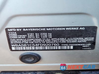 Zdjęcie 13 z 13 samochodu: 2015 BMW 535 I VIN:WBA5B1C54FD920760 - miniatura