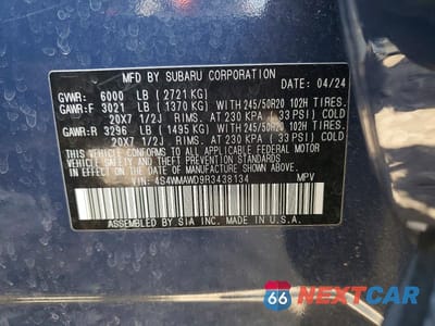 Zdjęcie 14 z 14 samochodu: 2024 SUBARU ASCENT TOURING VIN:4S4WMAWD9R3438134 - miniatura