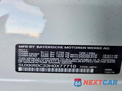 Zdjęcie 13 z 13 samochodu: 2017 BMW X5 XDRIVE35I VIN:5UXKR0C33H0X77710 - miniatura