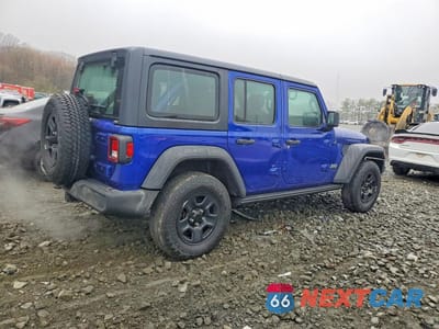 Trzecie zdjęcie samochodu z tyłu: 2019 JEEP WRANGLER UNLIMITED SPORT VIN:1C4HJXDG2KW583462 - miniatura