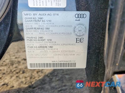 Zdjęcie 13 z 13 samochodu: 2017 AUDI Q5 PREMIUM PLUS VIN:WA1L2AFP0HA025112 - miniatura