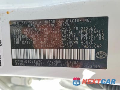 Zdjęcie 13 z 13 samochodu: 2025 TOYOTA CAMRY VIN:4T1DAACK0SU646616 - miniatura